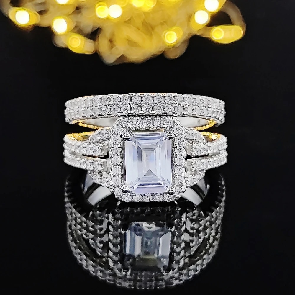 Stylish Wedding Ring Set - Picture 4 of 5